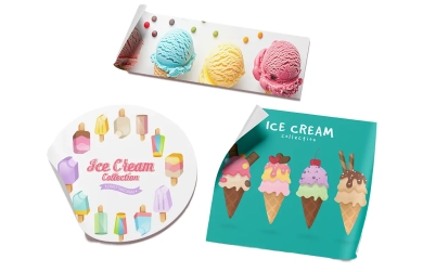 3 ice cream stickers